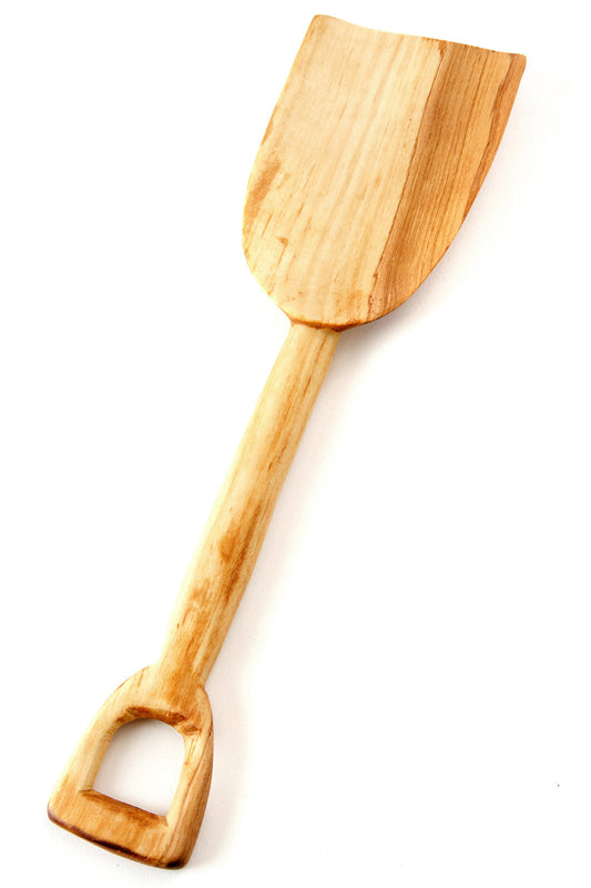 Large Wild Olive Wood Bin Shovel