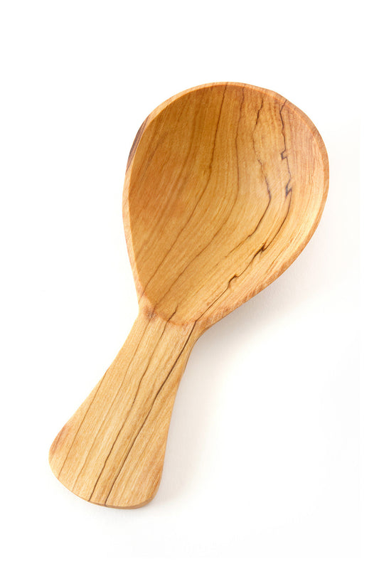 Rounded Wild Olive Wood Rice Scoop