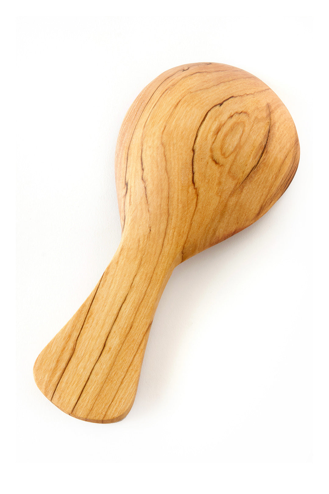 Rounded Wild Olive Wood Rice Scoop