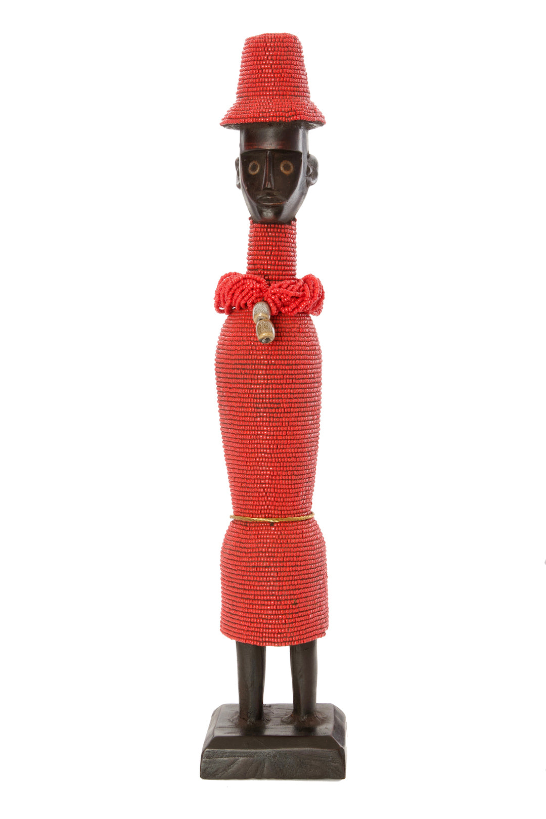 19" Beaded Namji Dolls with Necklaces and Hats