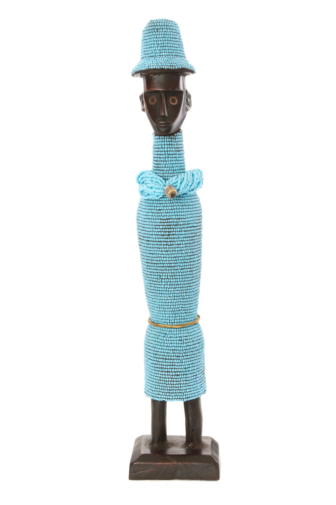 19" Beaded Namji Dolls with Necklaces and Hats