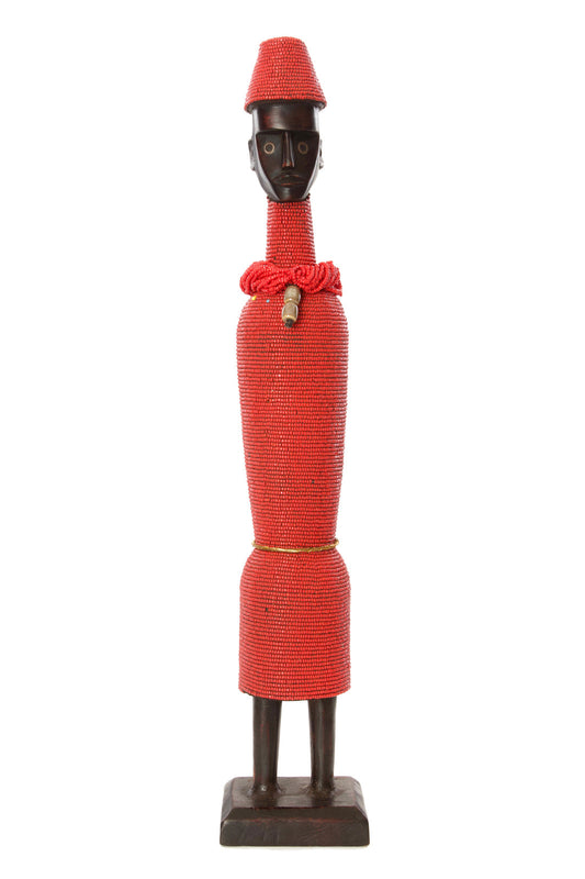 24" Beaded Namji Dolls with Necklaces and Hats