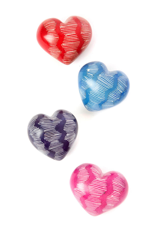 Dozen Heartbeat Soapstone Keepsake Hearts