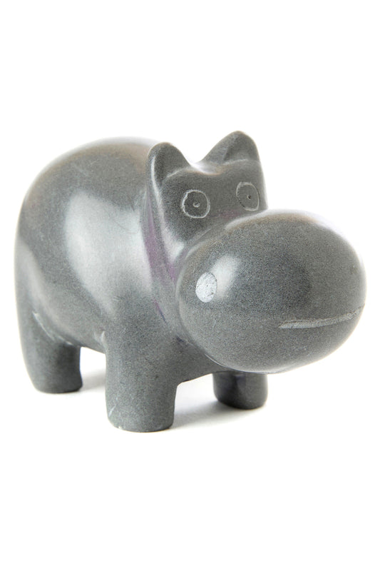 Dove Gray Soapstone Gentle Hippo