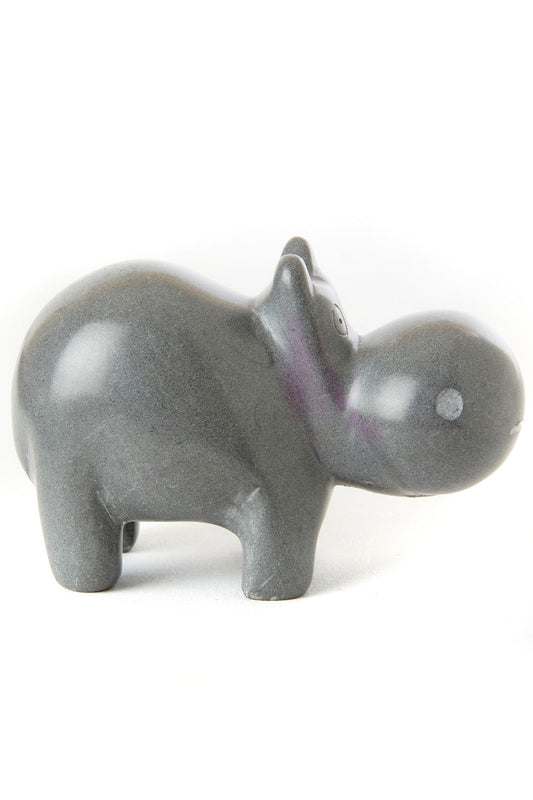 Dove Gray Soapstone Gentle Hippo