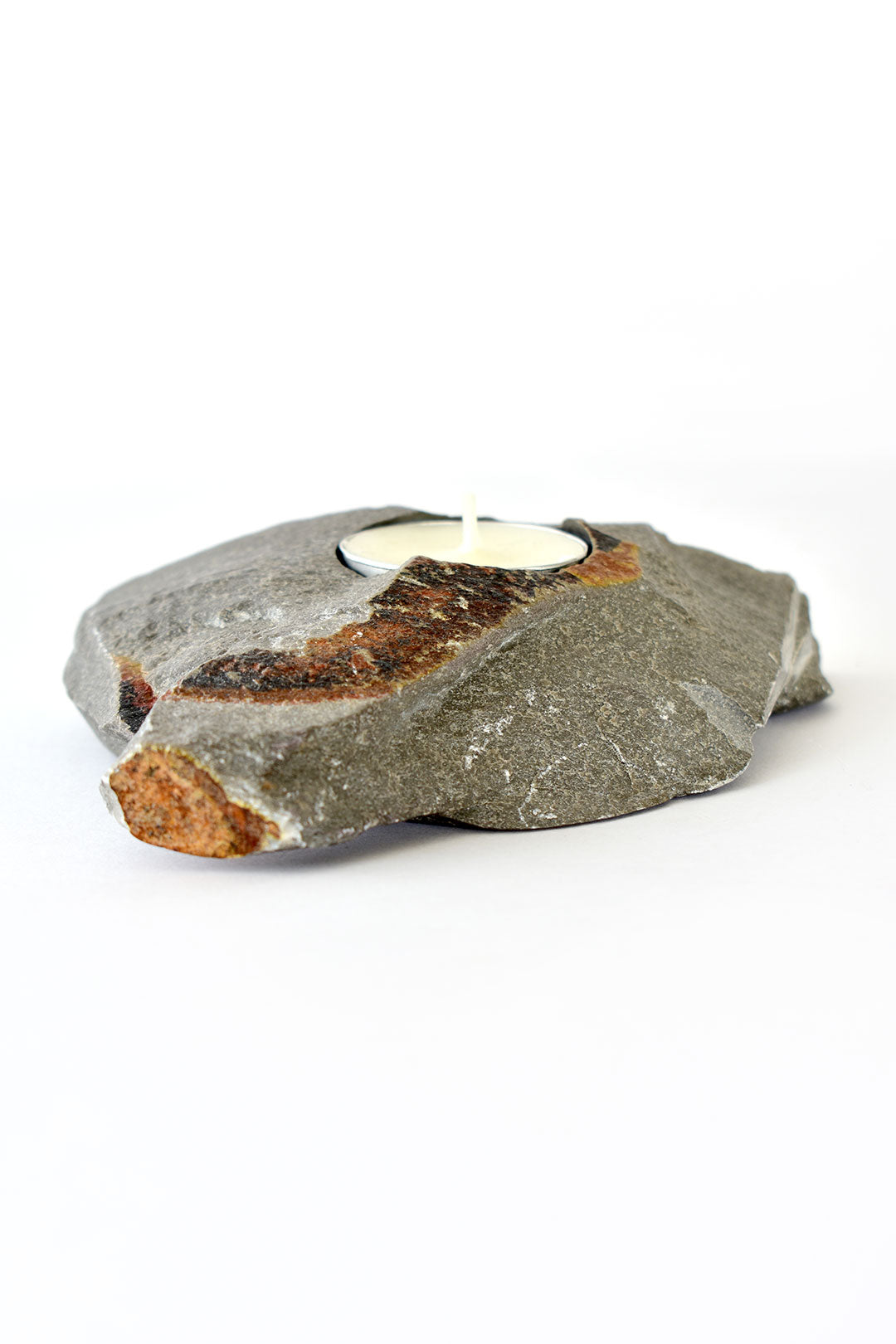 Kenyan Rustic Soapstone Tea Light Candle Holder
