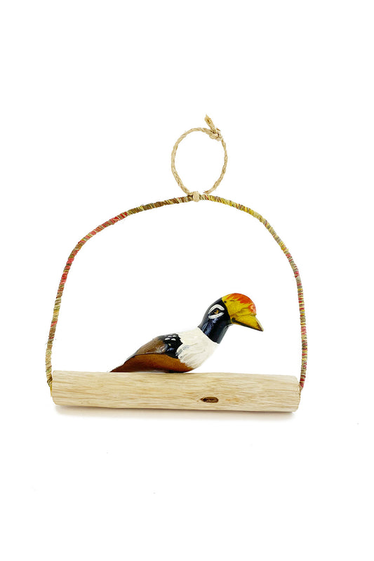 Single Kenyan Bird Swing Decoration - Assorted