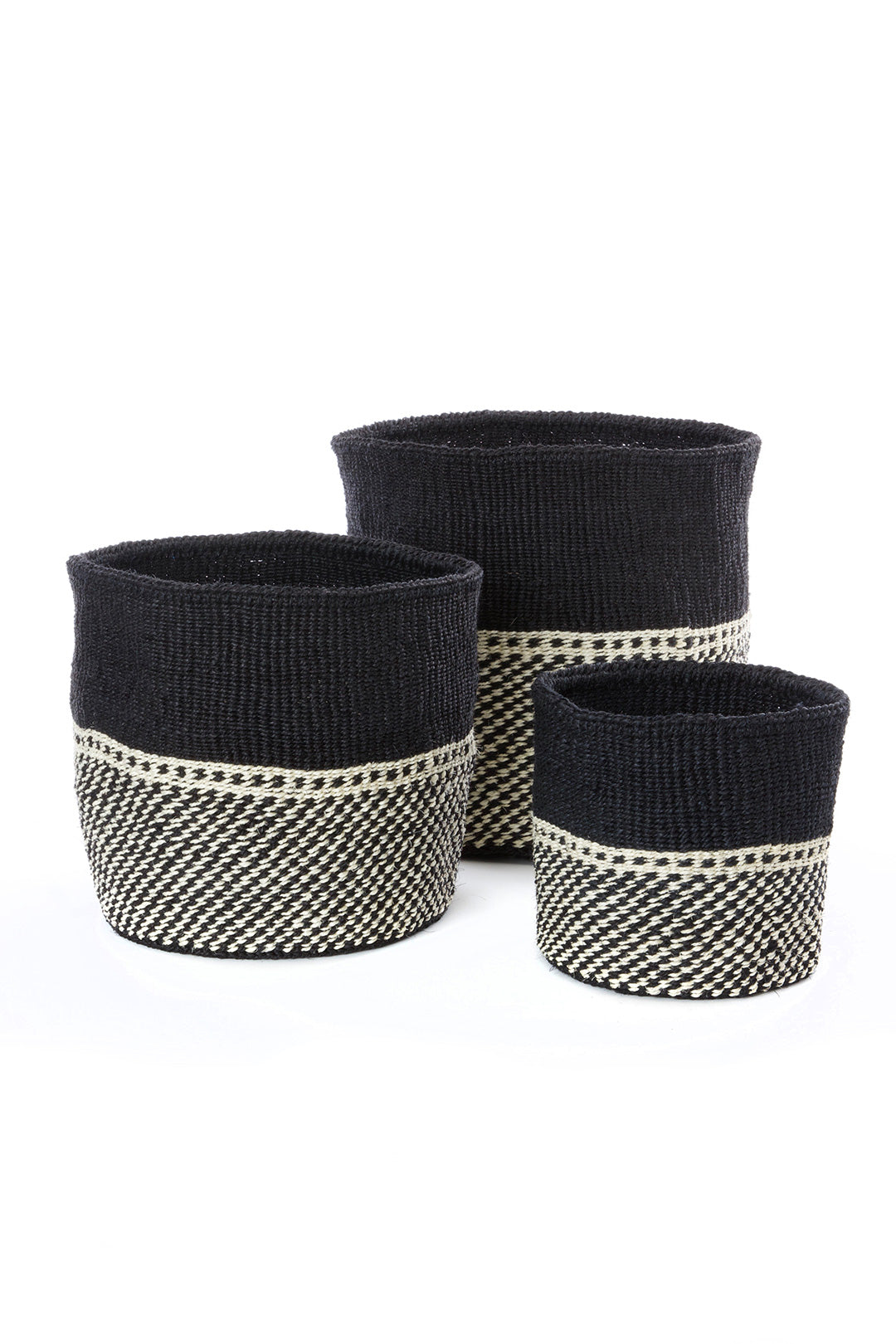 Set of Three Mwende Sisal Nesting Baskets