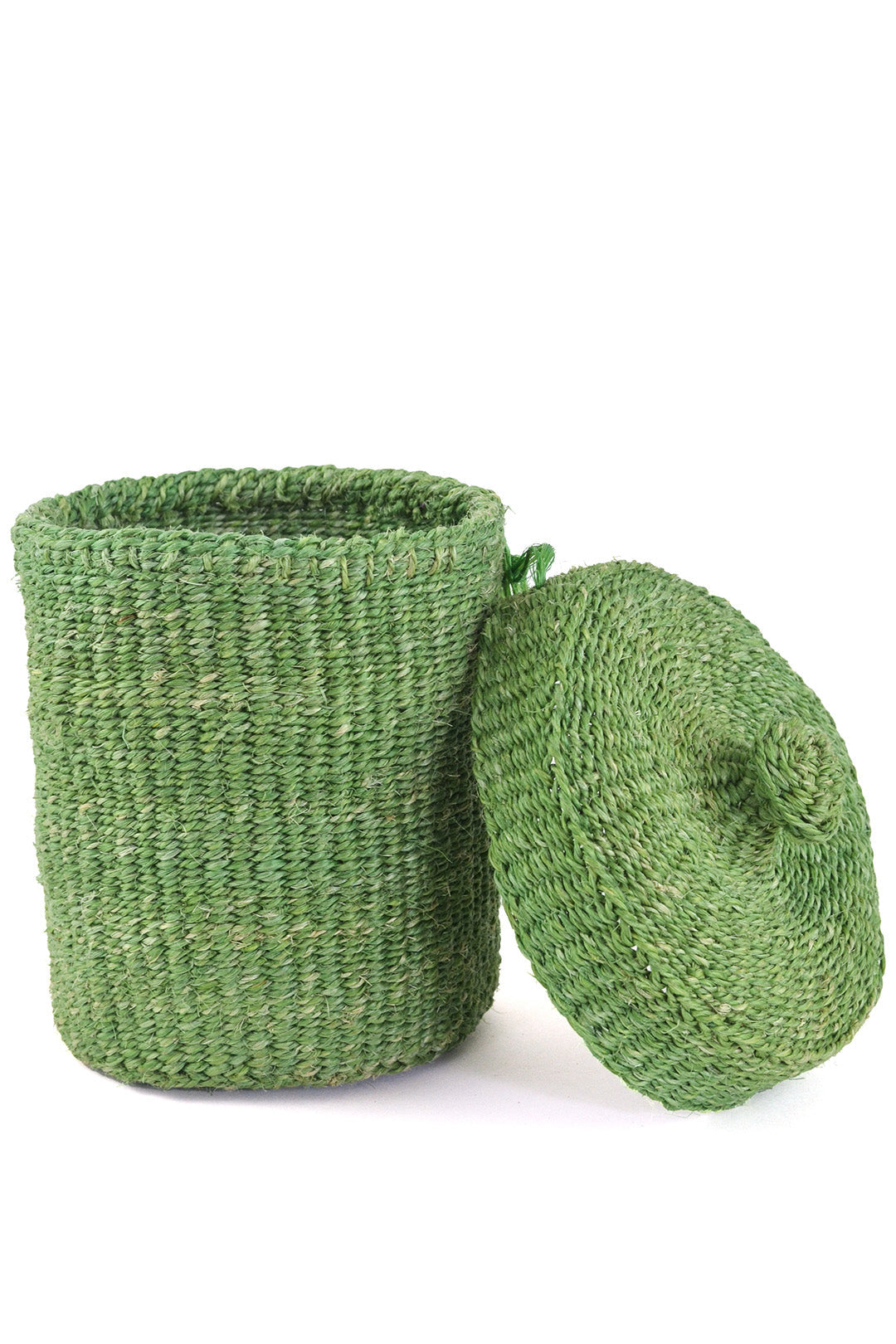 Sage Sisal Lidded Container Basket