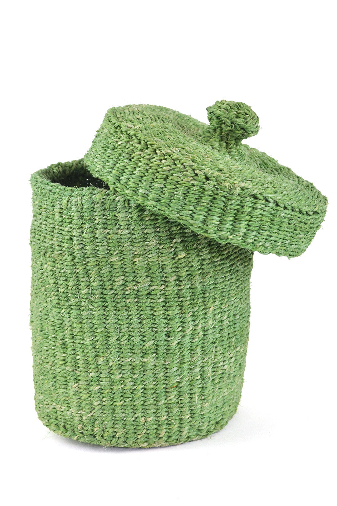 Sage Sisal Lidded Container Basket
