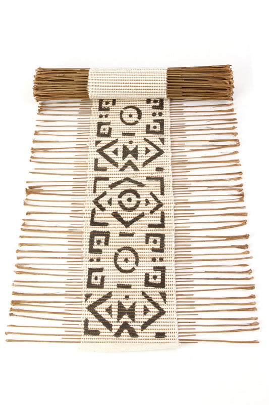 Black and White Geometric Twig Runner