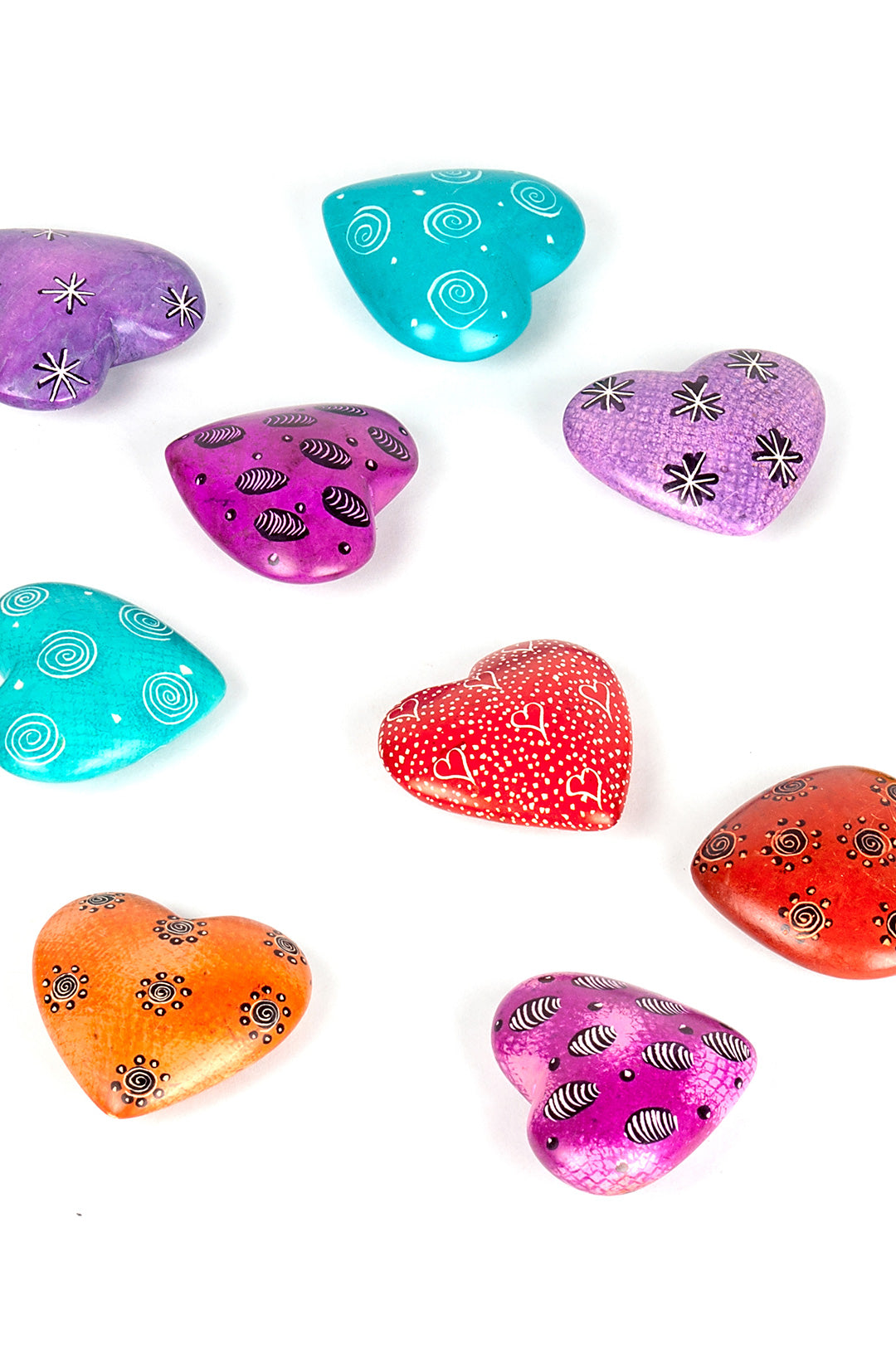 Dozen Miniature Soapstone Hearts