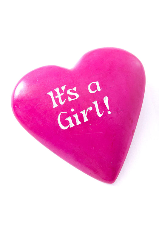 Kisii Stone Celebration Heart: It's a Girl!