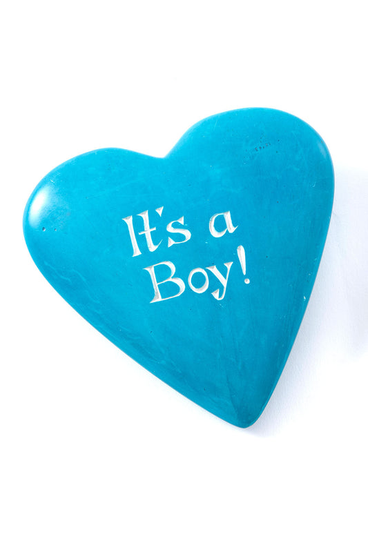 Kisii Stone Celebration Heart: It's a Boy!