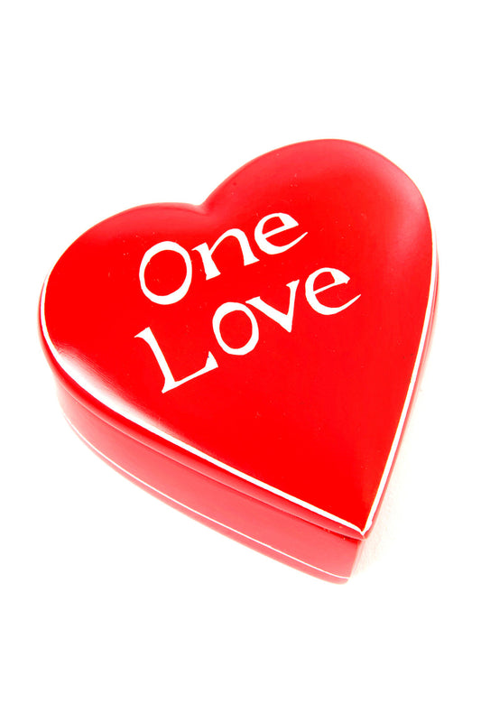 Red One Love Small Soapstone Heart Box