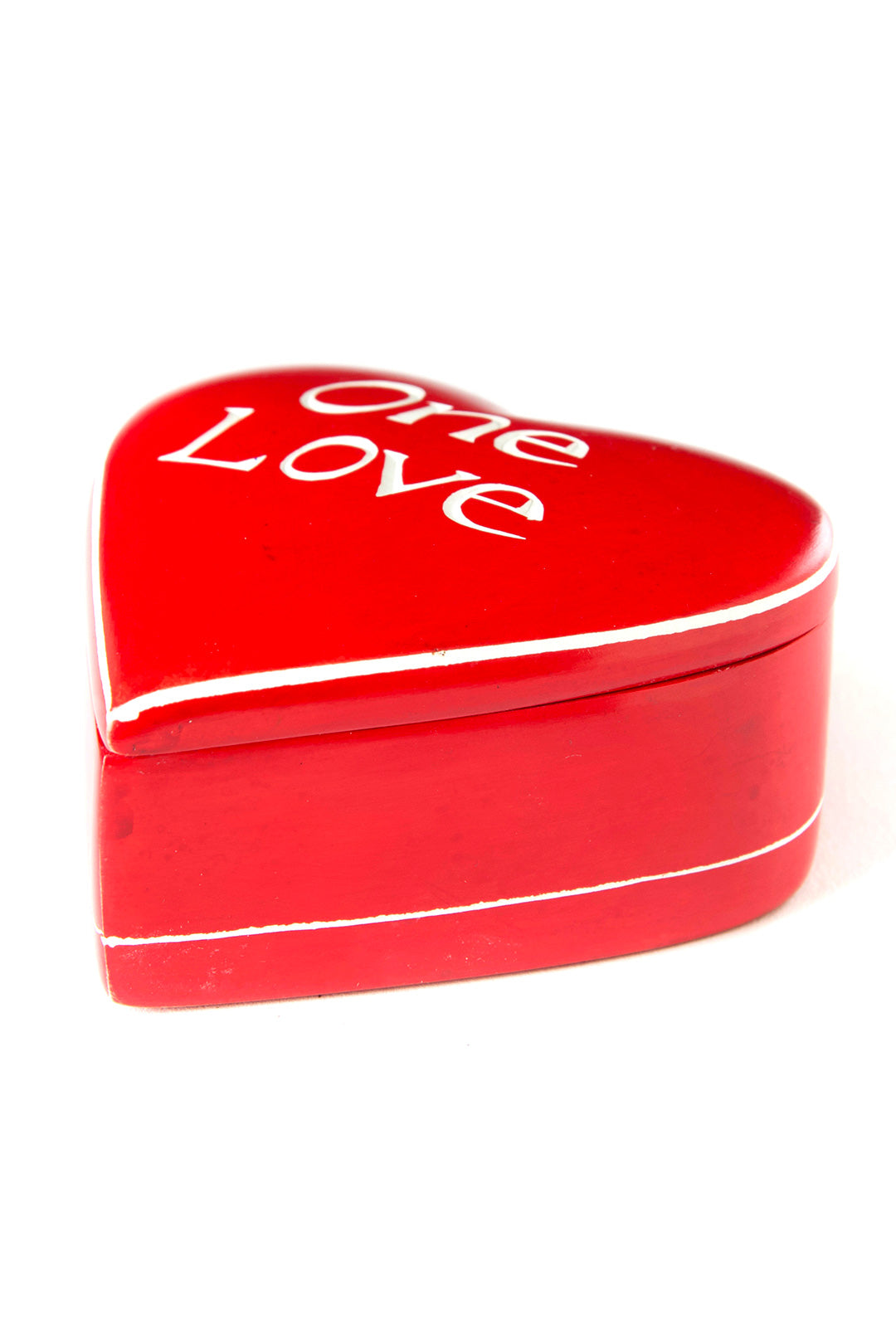 Red One Love Small Soapstone Heart Box