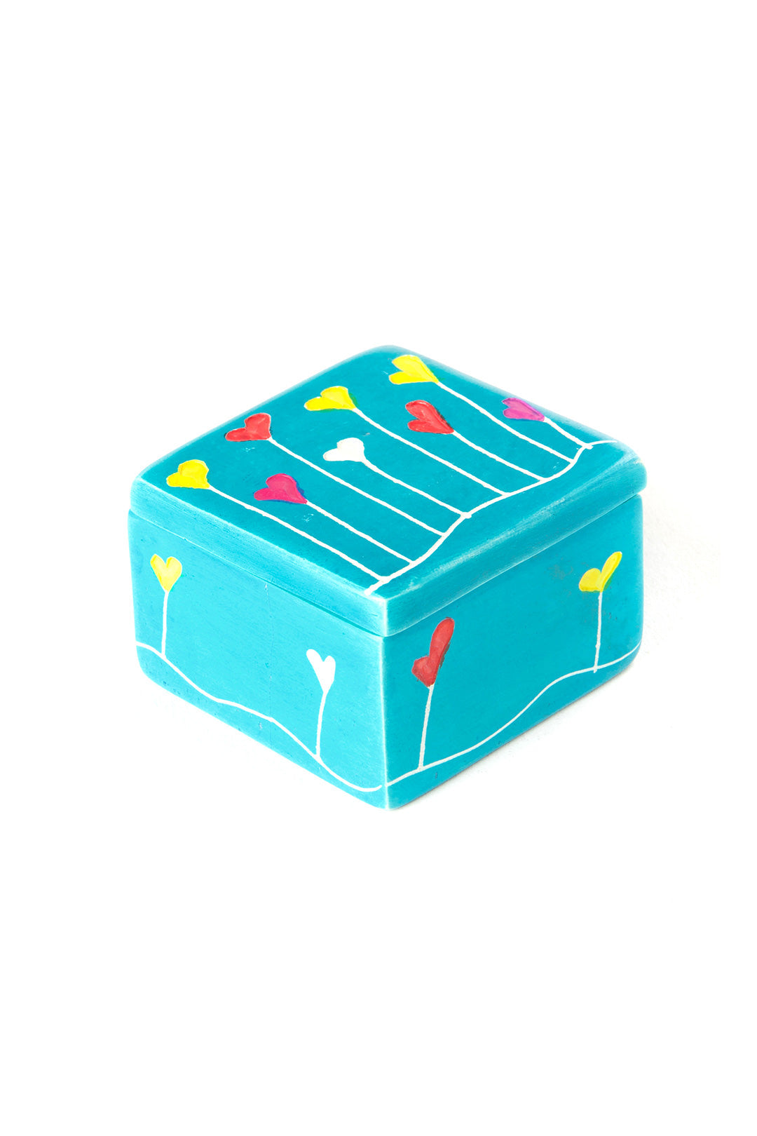 2" Dreamland Soapstone Box in Aqua Blue
