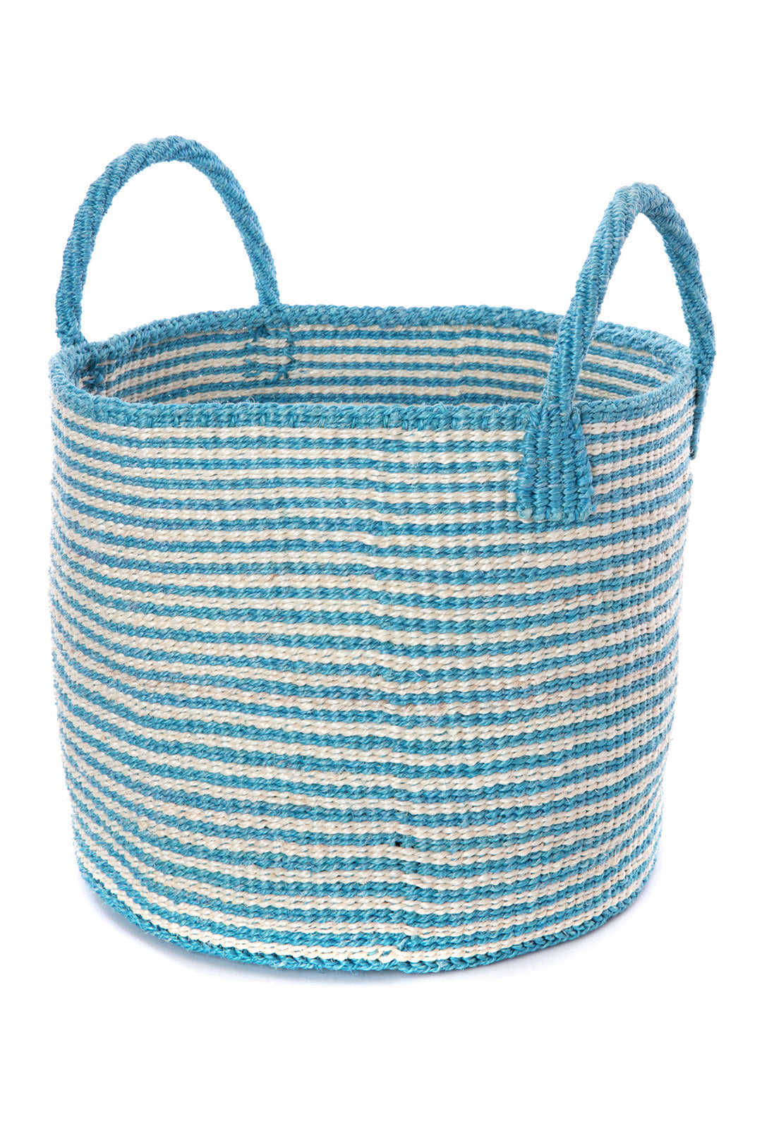 Blue Narrow Stripe Sisal Tote