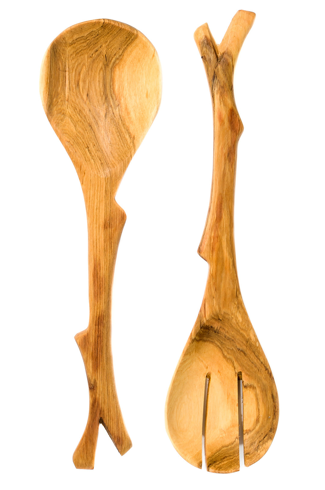 Large Wild Olive Wood Branch Server Set