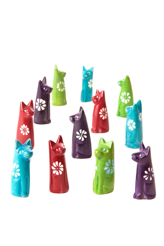 Rainbows & Flowers Dozen Miniature Cats