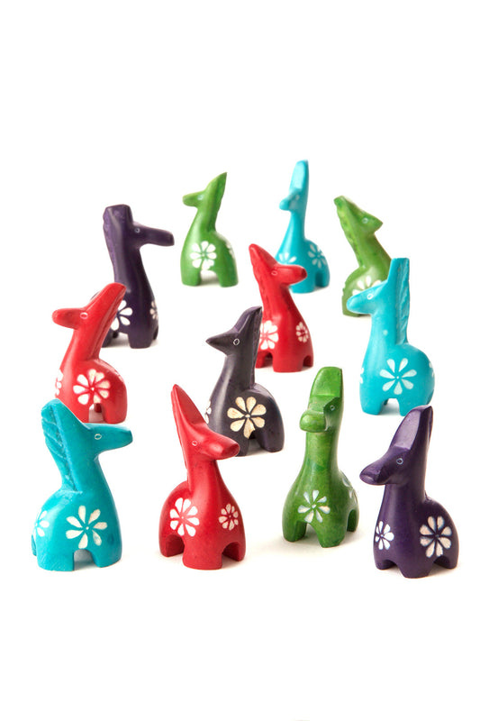Rainbows & Flowers Dozen Miniature Giraffes