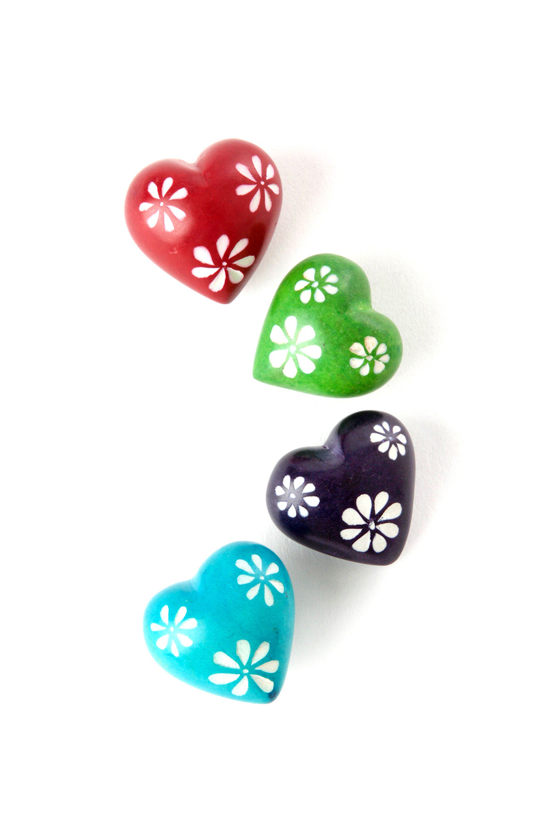 Rainbows & Flowers Dozen Miniature Hearts
