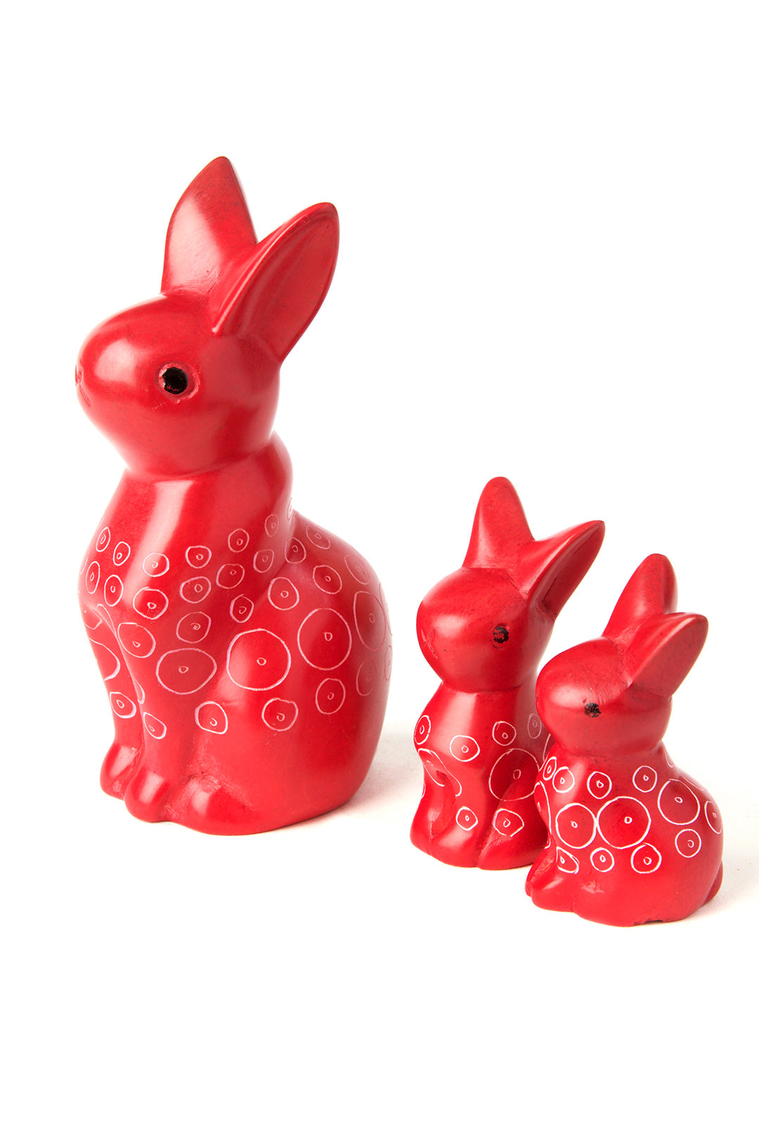 Red Soapstone Mamma Bunny Rabbit