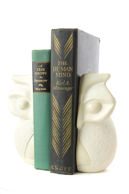 Natural Soapstone Wise Owl Bookends