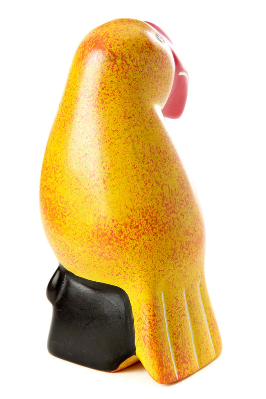 Large Soapstone Tropical Toucan in Orange & Red