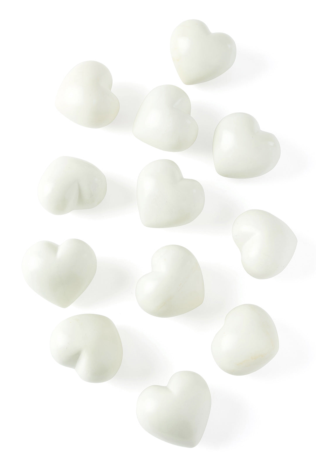 One Dozen Natural Soapstone Heart Keepsakes