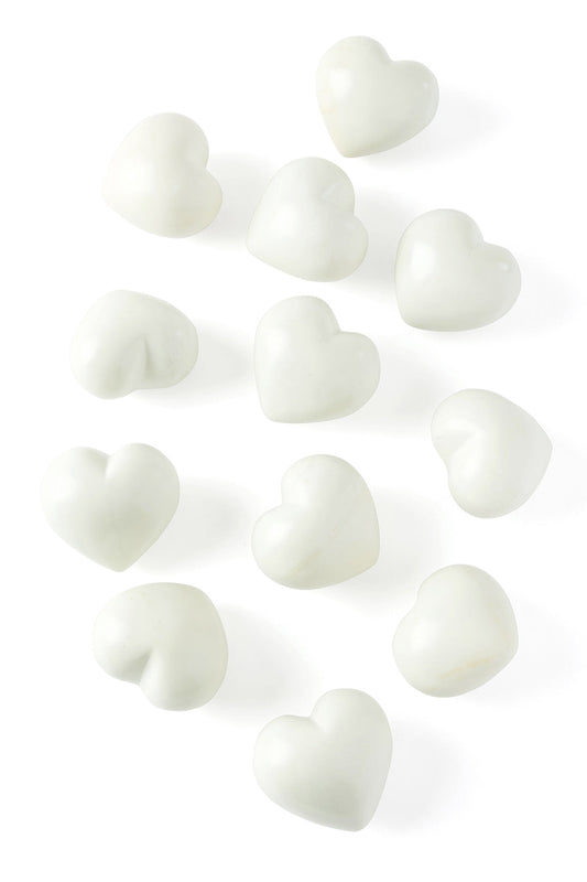 One Dozen Natural Soapstone Heart Keepsakes