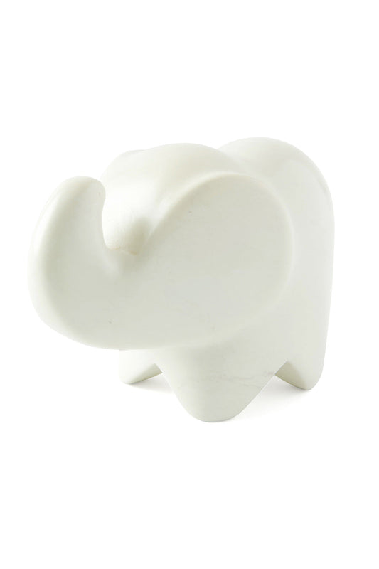 Natural Soapstone Cherub Elephant