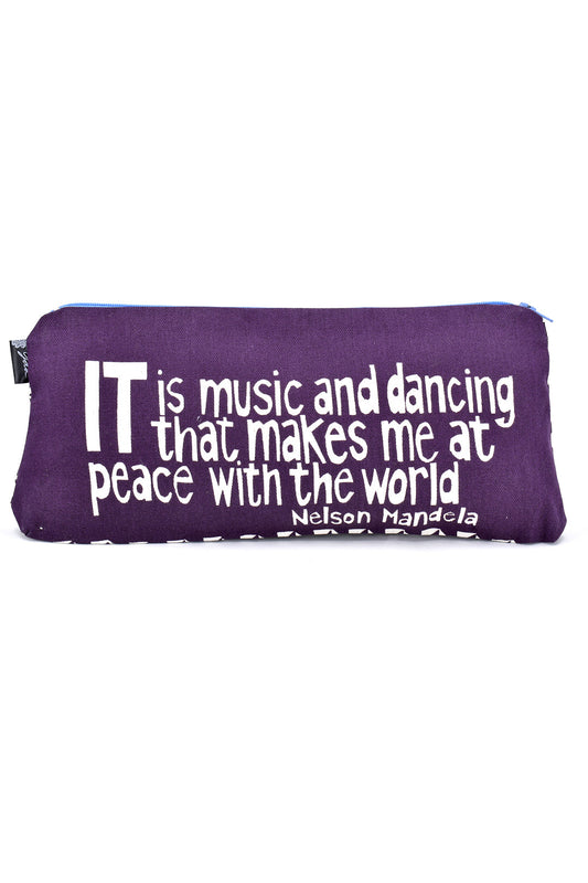 Purple Music and Dancing 12" Mandela Pouch