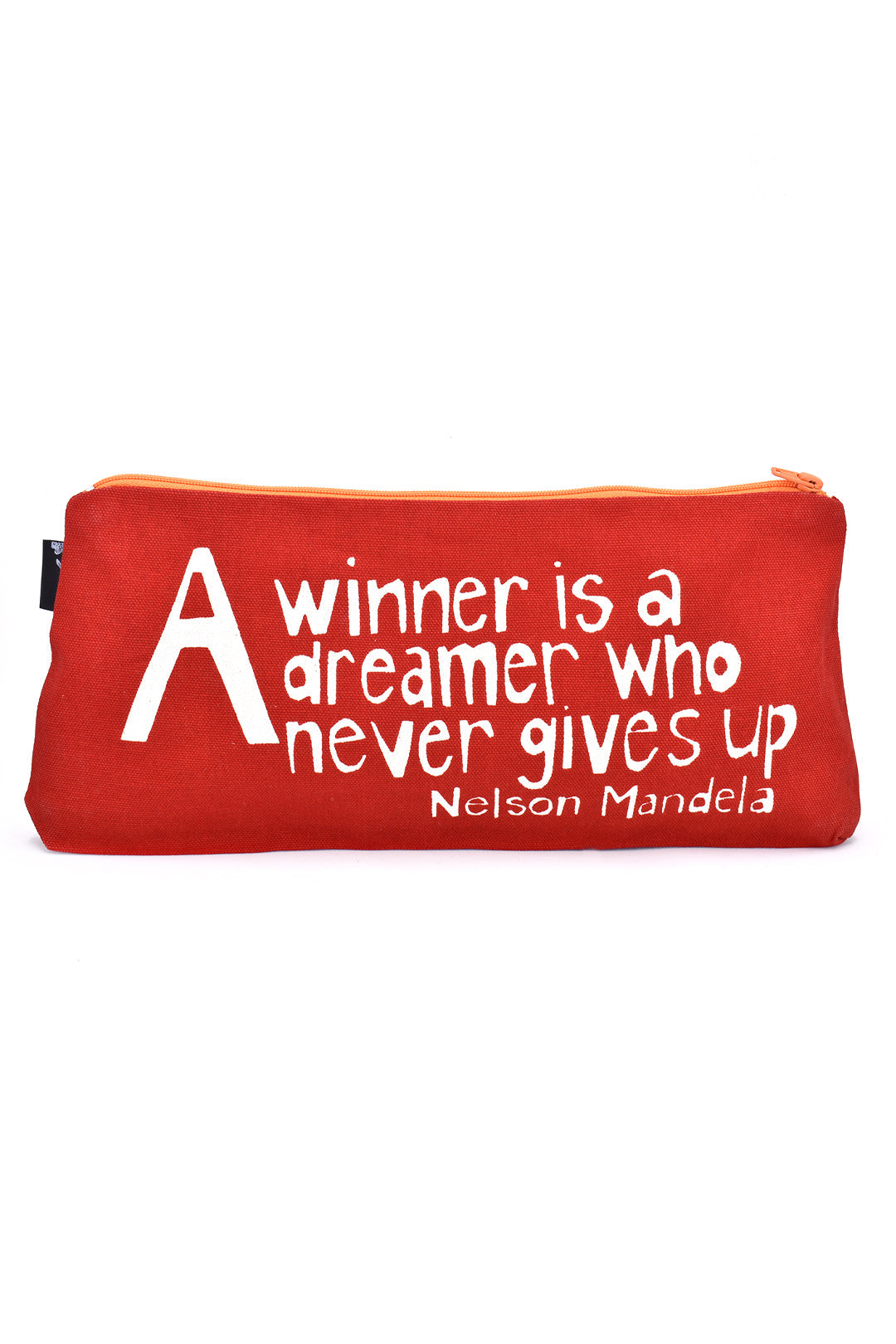 Red A Winner is a Dreamer 12" Mandela Pouch