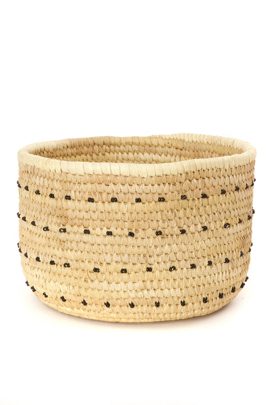Ngurunit Nomadic Camel Milking Baskets with Black Beaded Dots