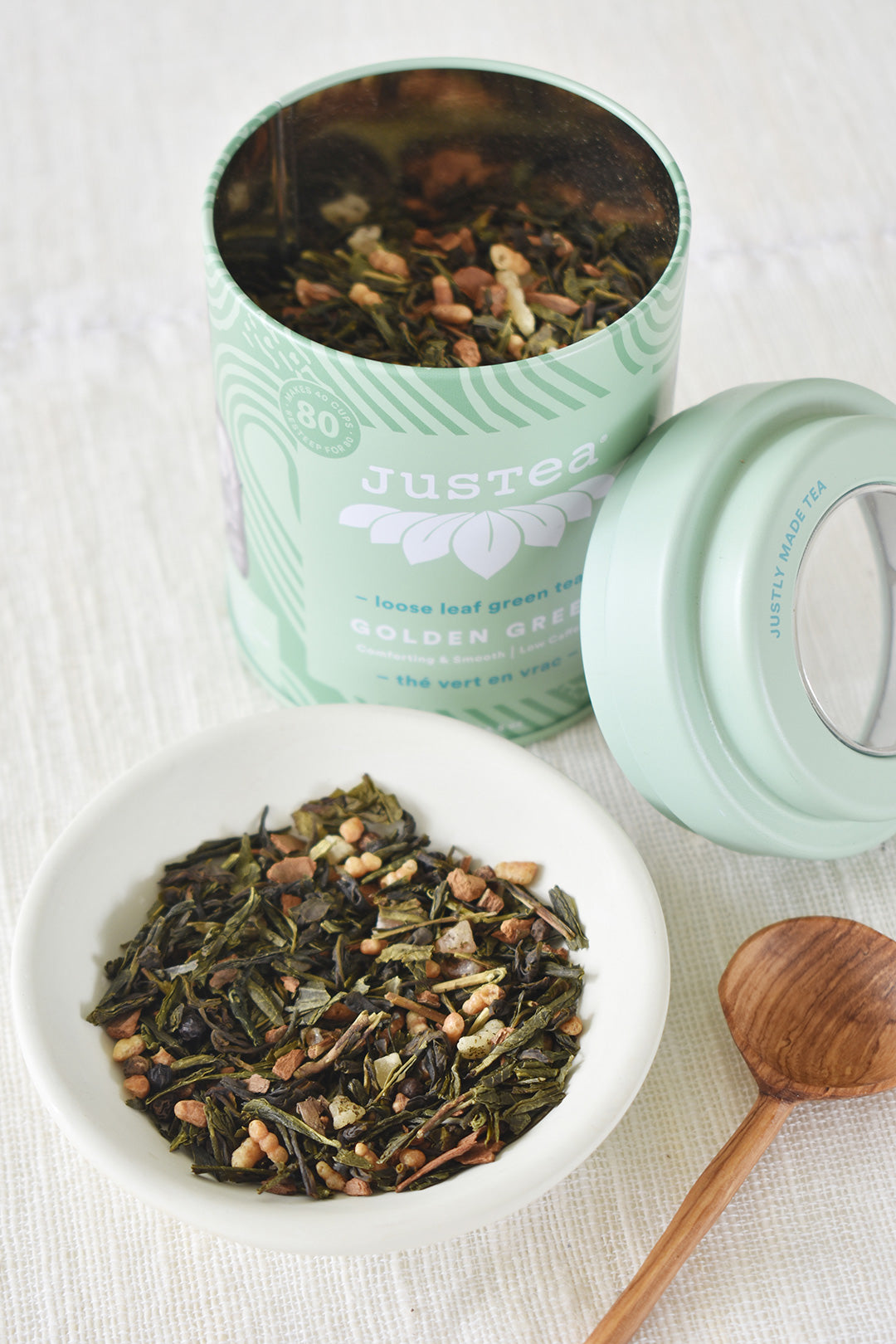 JusTea Coconut Green Loose Leaf Tea