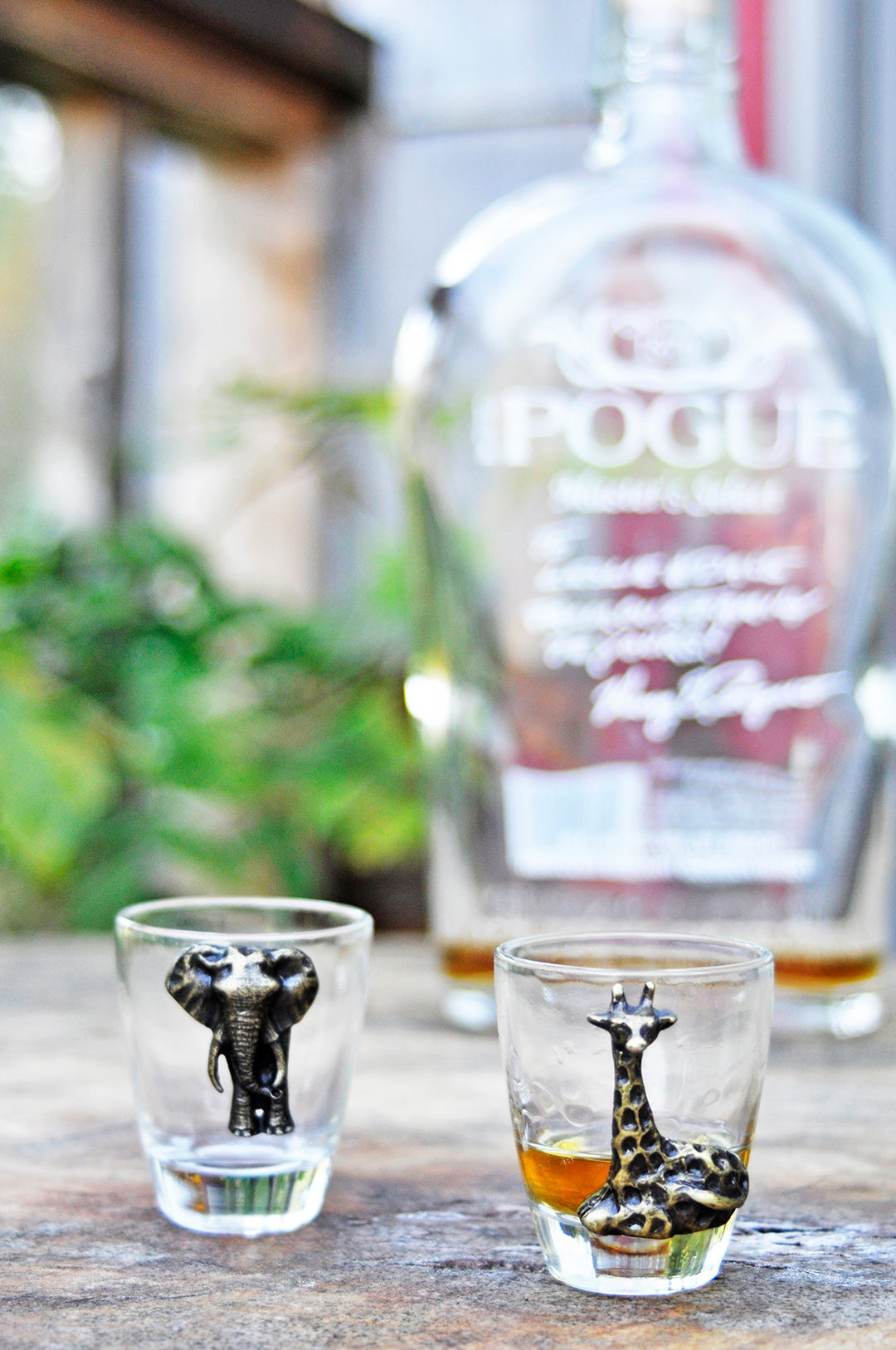 South African Brass Elephant Shot Glass
