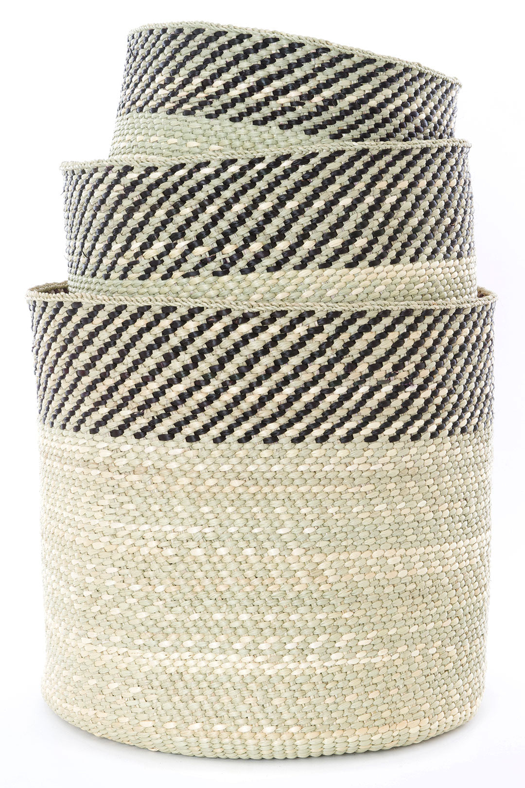 Black and Natural Kupanda Iringa Basket - Large