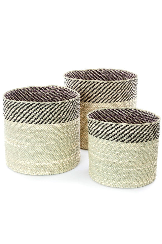 Black and Natural Kupanda Iringa Basket - Large