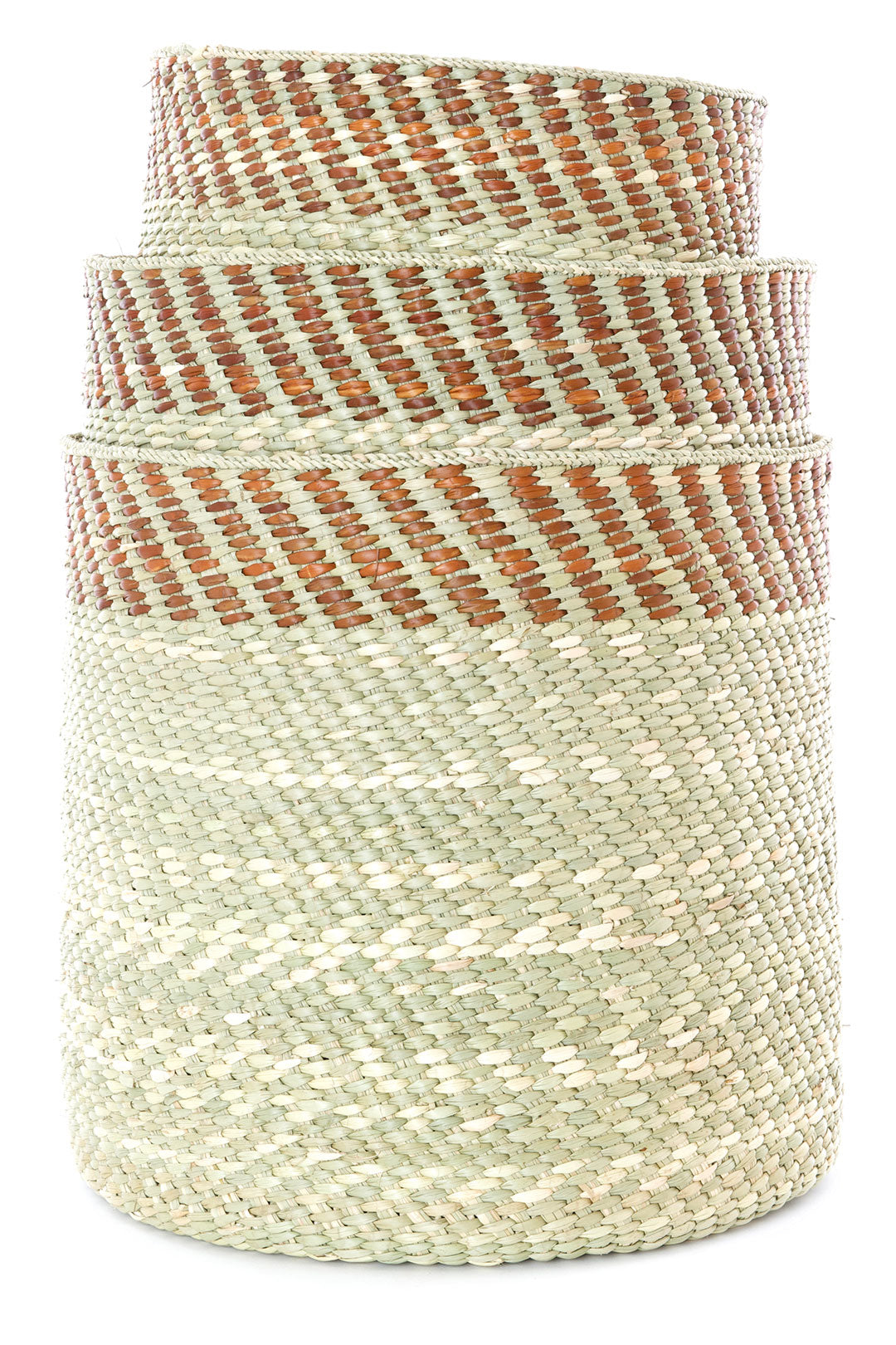 Brown and Natural Kupanda Iringa Basket - Small