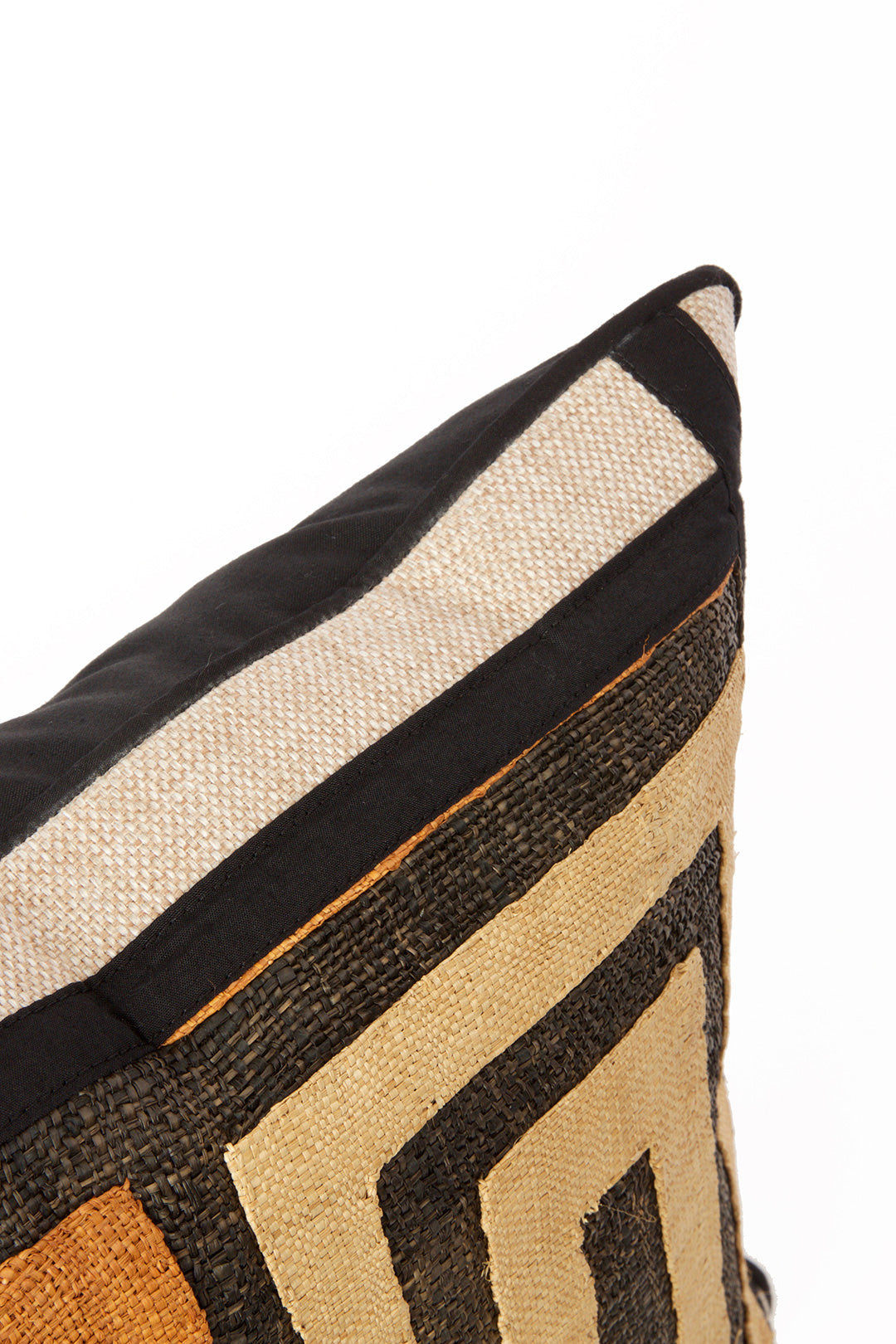 14" Criss-Cross Congo Raffia Pillow Cover - Assorted Designs