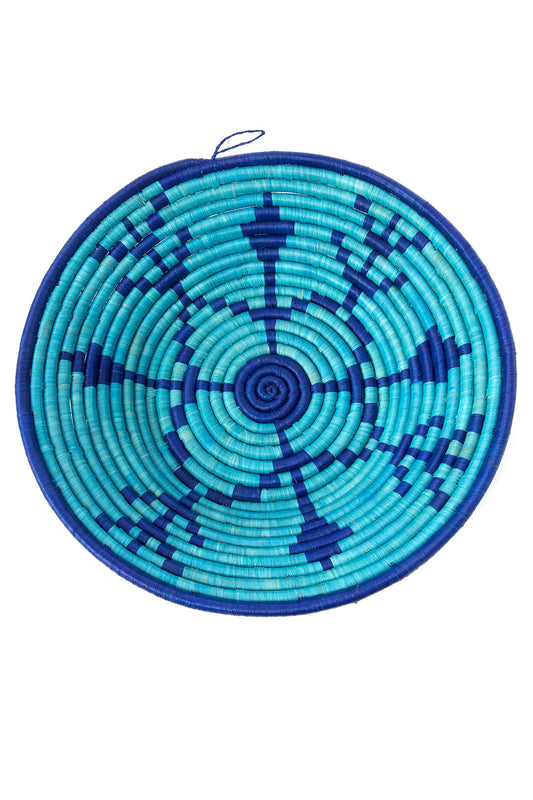 Blue Meadow Raffia Basket from Uganda