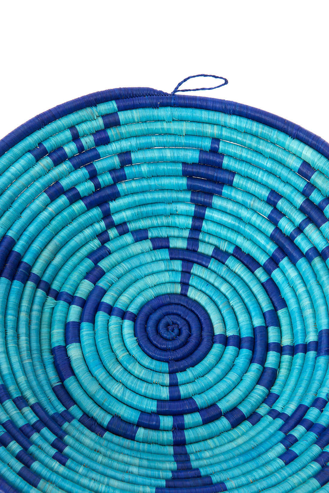 Blue Meadow Raffia Basket from Uganda