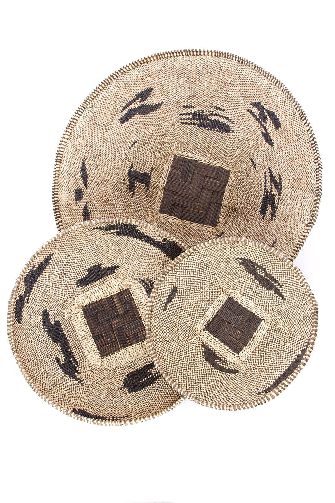 Large BaTonga Black Recycled Plastic Splash Plateau Basket