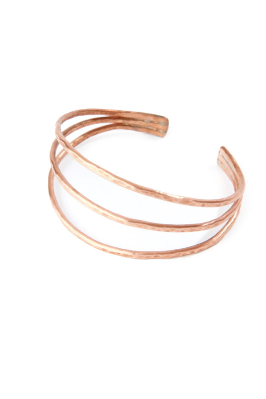 F.R.E.E. Woman Kindred Hammered Copper Bracelet