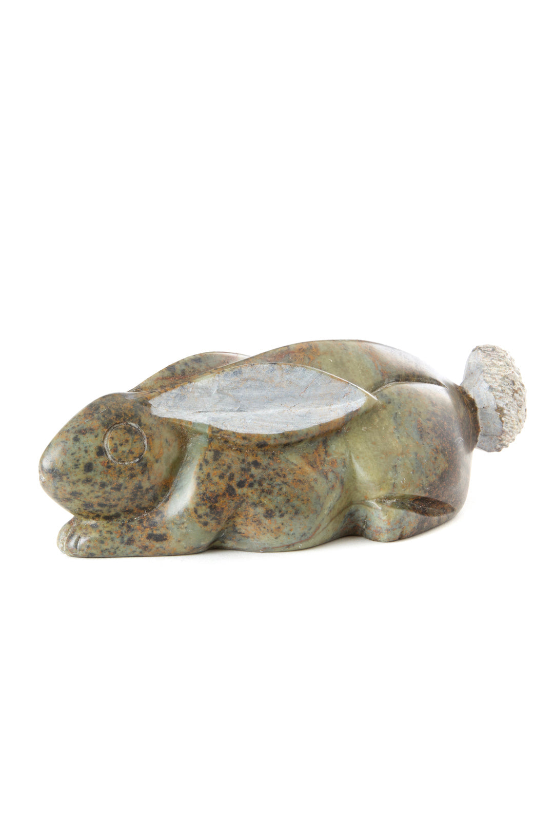 Hand Carved Shona Serpentine Stone Rabbit Sculpture