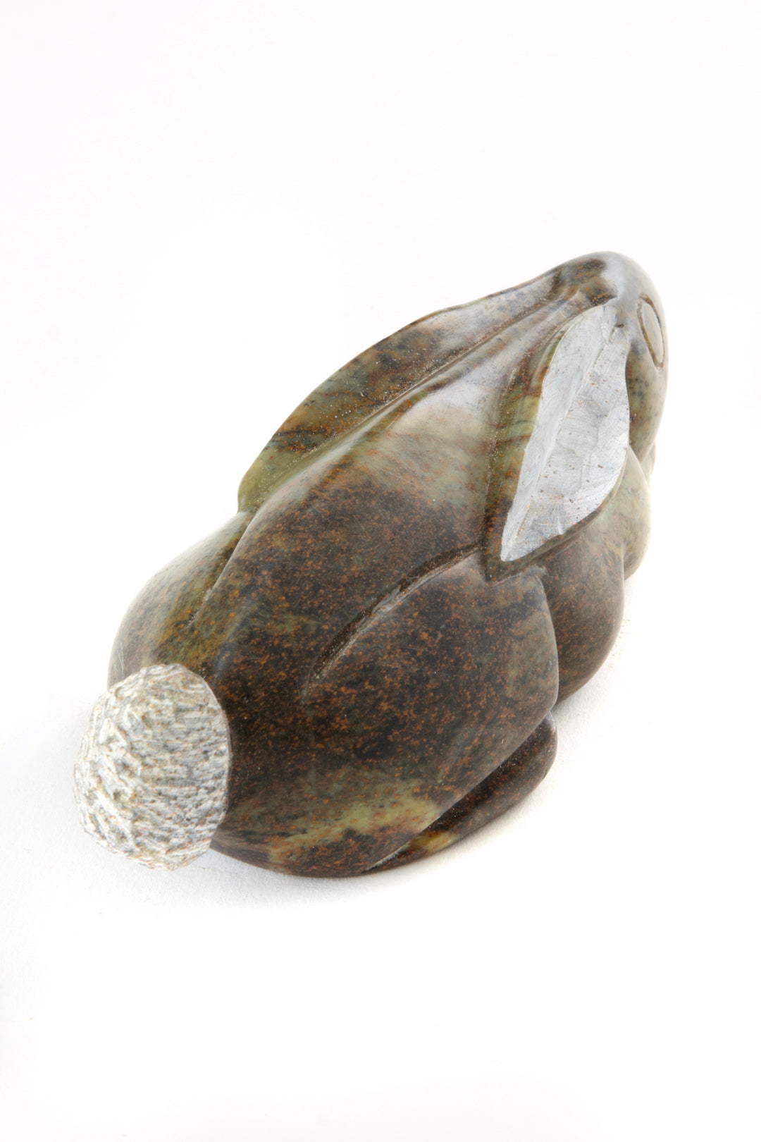 Hand Carved Shona Serpentine Stone Rabbit Sculpture
