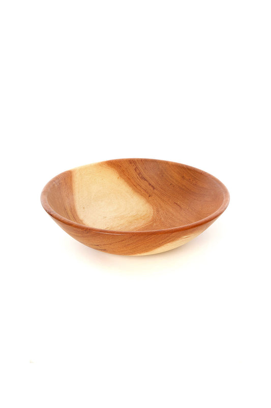 Small Mahogany Wood Salad Bowl from Zimbabwe