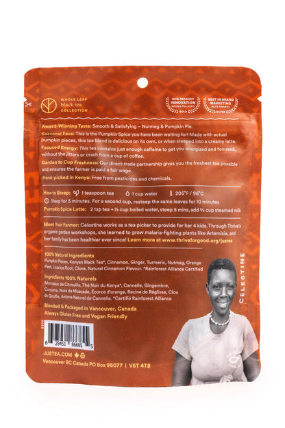 JusTea Pumpkin Spice Loose Leaf Tea