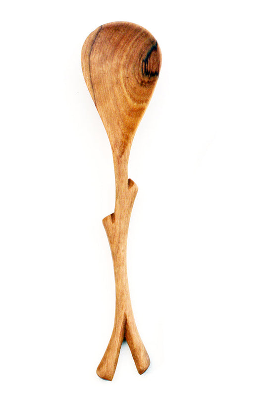 Hand Carved Wild Olive Wood Branch Spoon